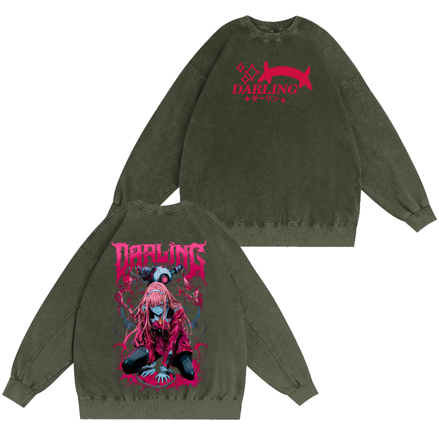 Darling in the Franxx Washed T-shirt/Crewneck/Hoodie