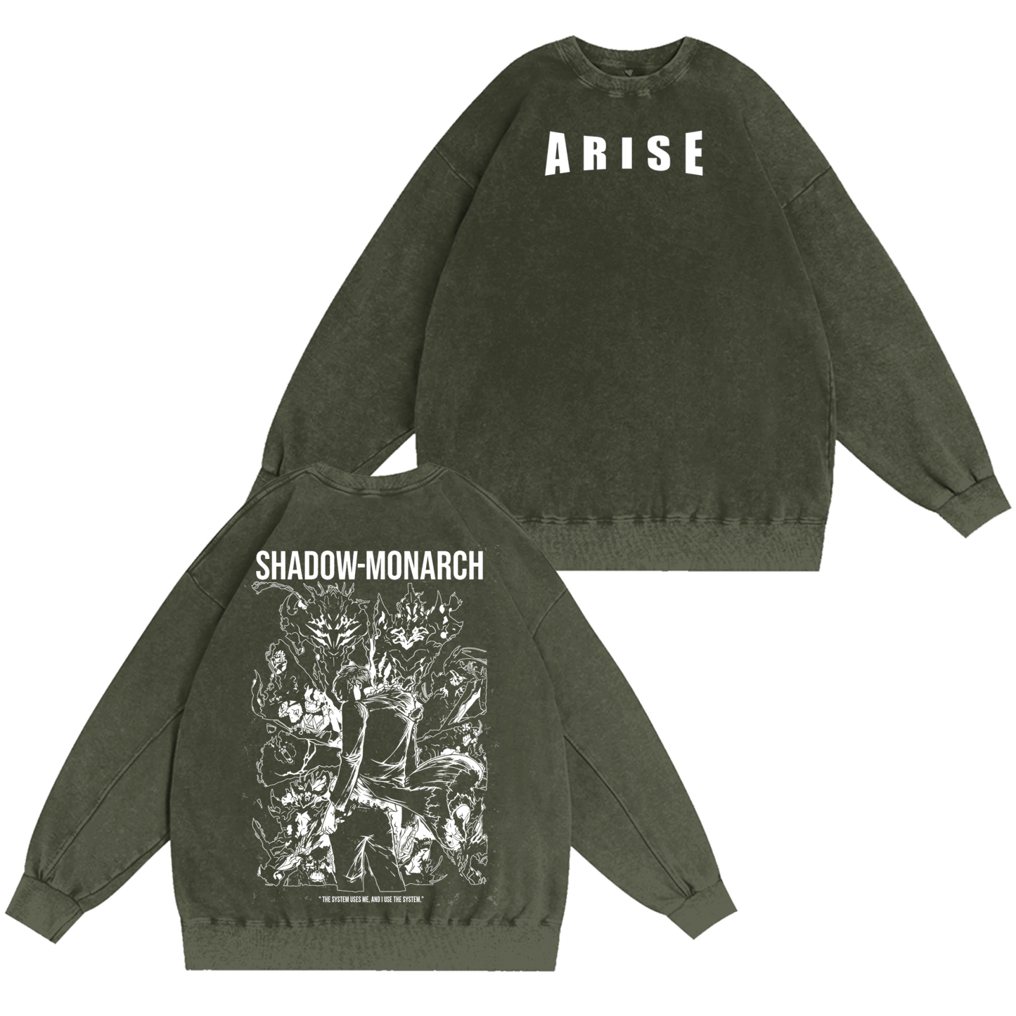 Arise Sung Jinwoo,Solo Leveling Shadow Monarch  Washed T-shirt/Crewneck/Hoodie