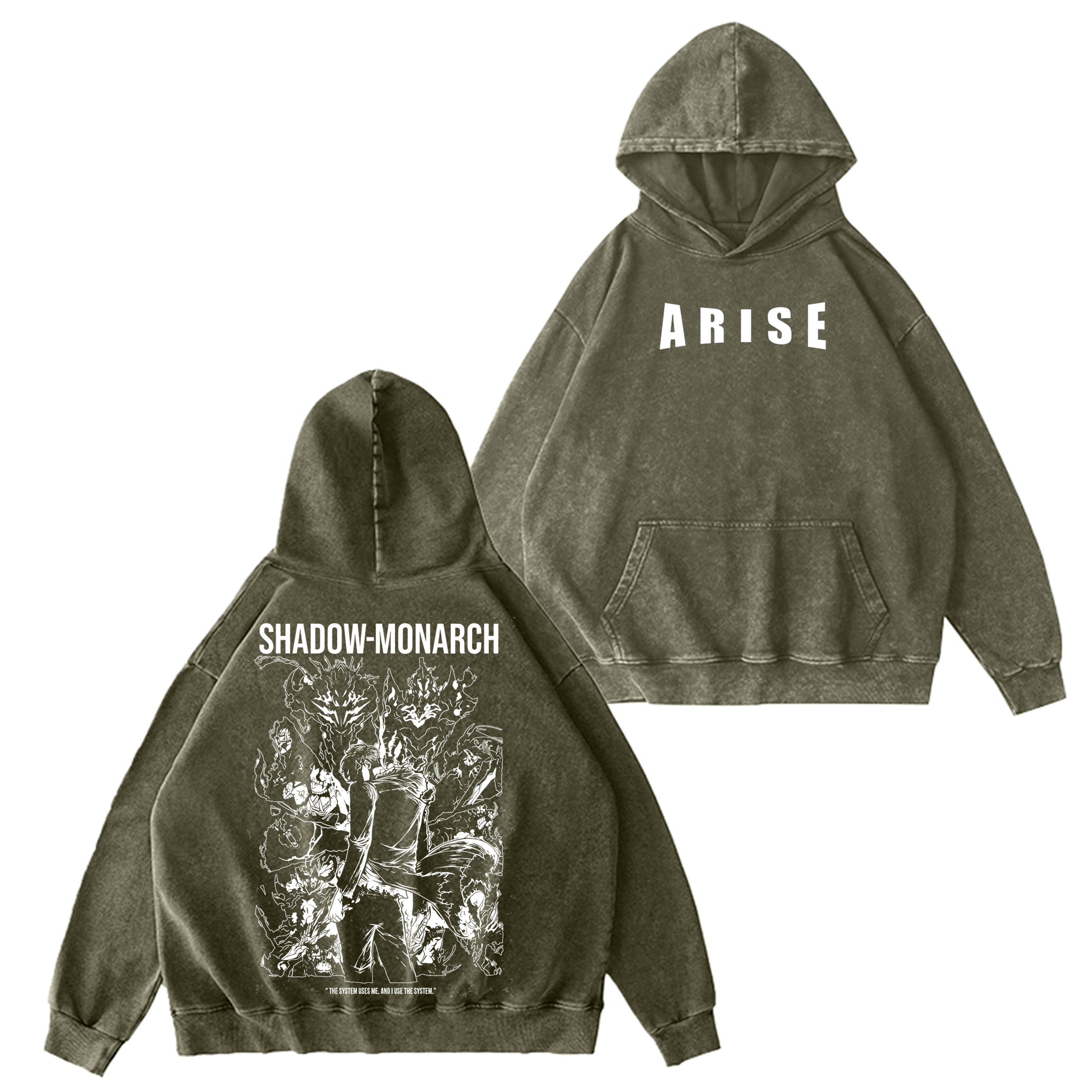 Arise Sung Jinwoo,Solo Leveling Shadow Monarch  Washed T-shirt/Crewneck/Hoodie