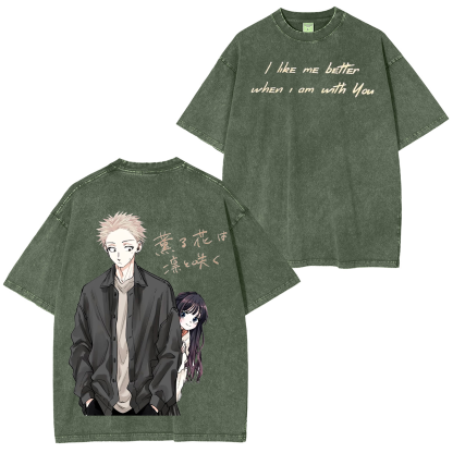 The Fragrant Flower Blooms with Dignity AnimeUnisex Washed T-Shirt