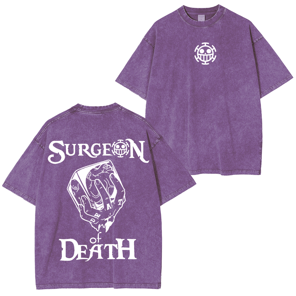 Law Surgeon of Death, One Piece Anime Unisex Washed T-Shirt