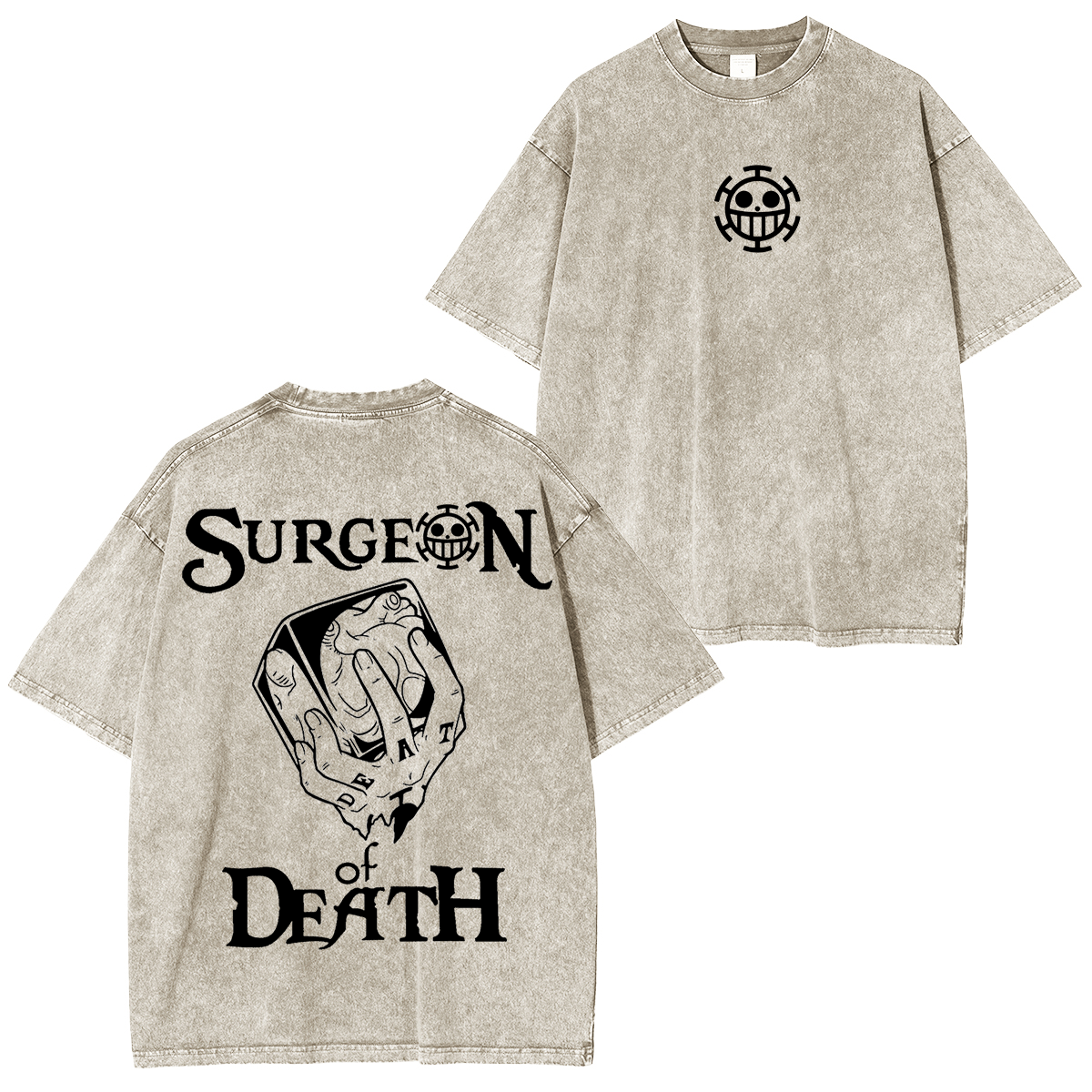 Law Surgeon of Death, One Piece Anime Unisex Washed T-Shirt