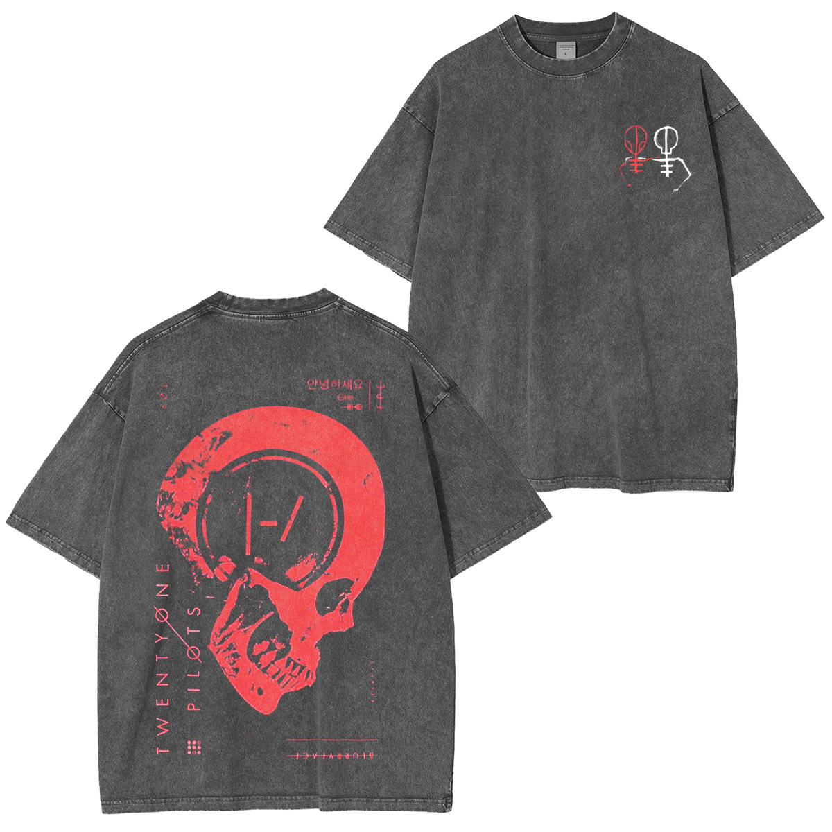 Twenty One Pilots,Vintage Tour Rock 2025 Washed Unisex T-Shirt