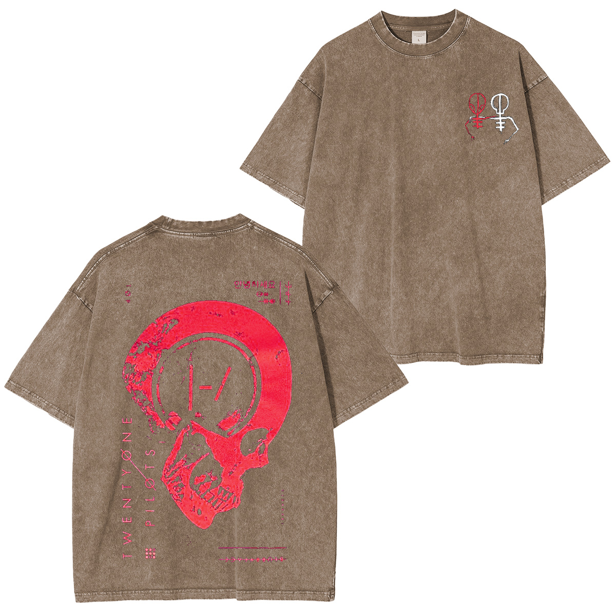 Twenty One Pilots,Vintage Tour Rock 2025 Washed Unisex T-Shirt