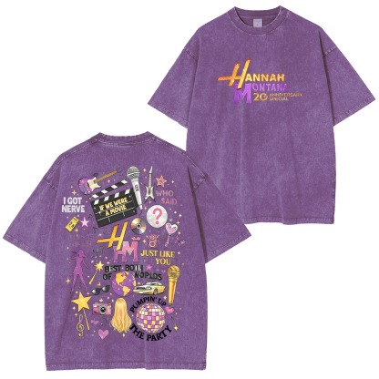 Hannah Montana 20 Years Unisex Washed T-Shirt