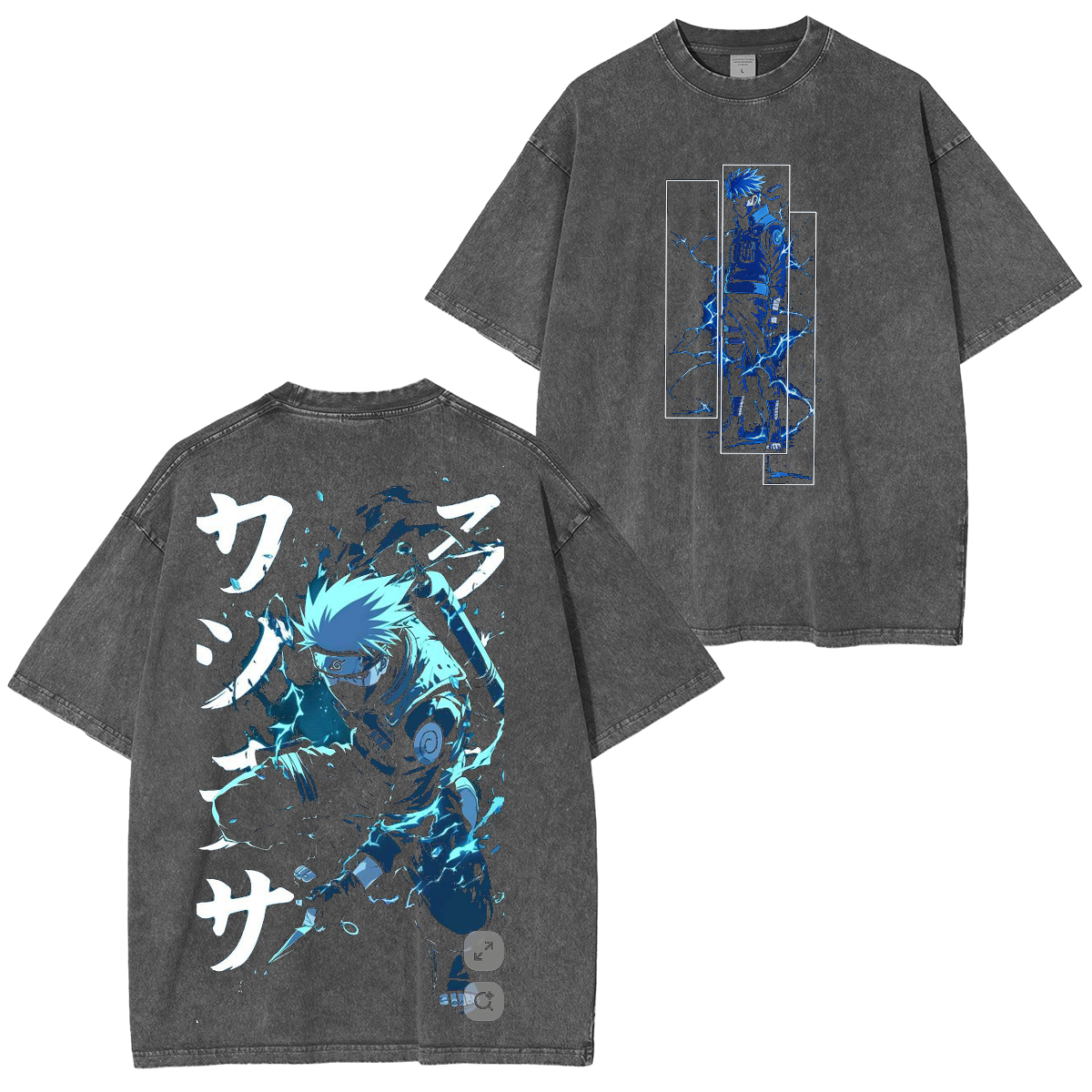 Kakashi,Naruto Anime Unisex Washed T-Shirt