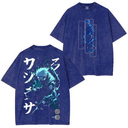 Kakashi,Naruto Anime Unisex Washed T-Shirt