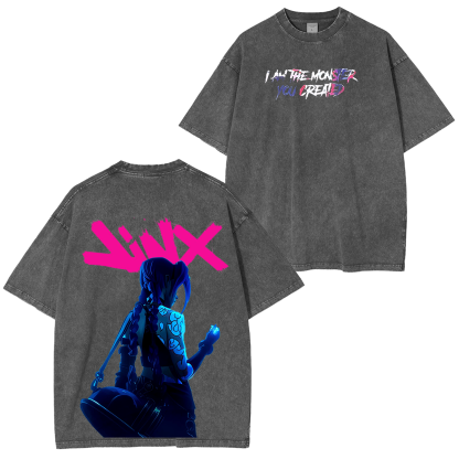 Jinx  I am the monster you created! Unisex Washed T-Shirt