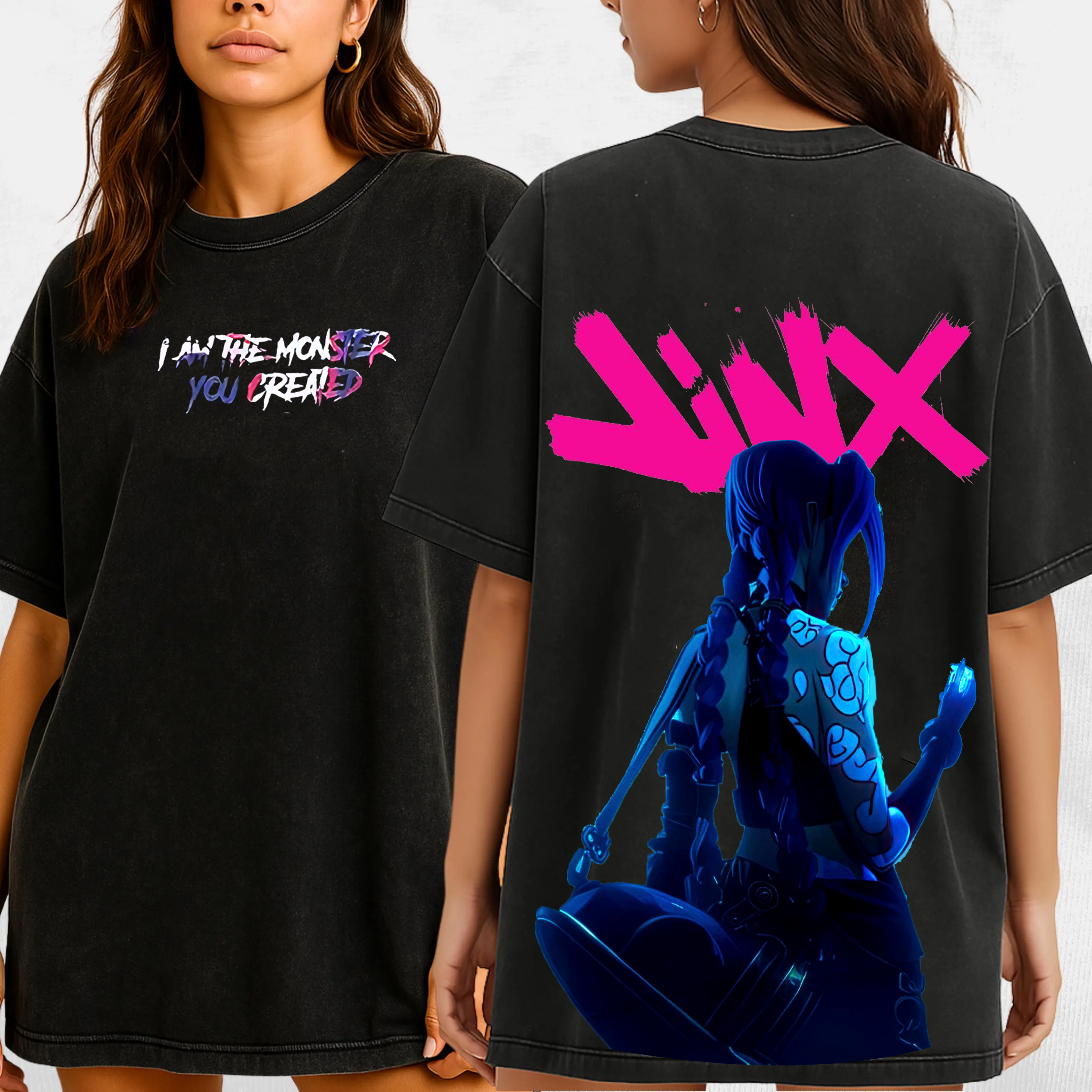 Jinx  I am the monster you created! Unisex Washed T-Shirt