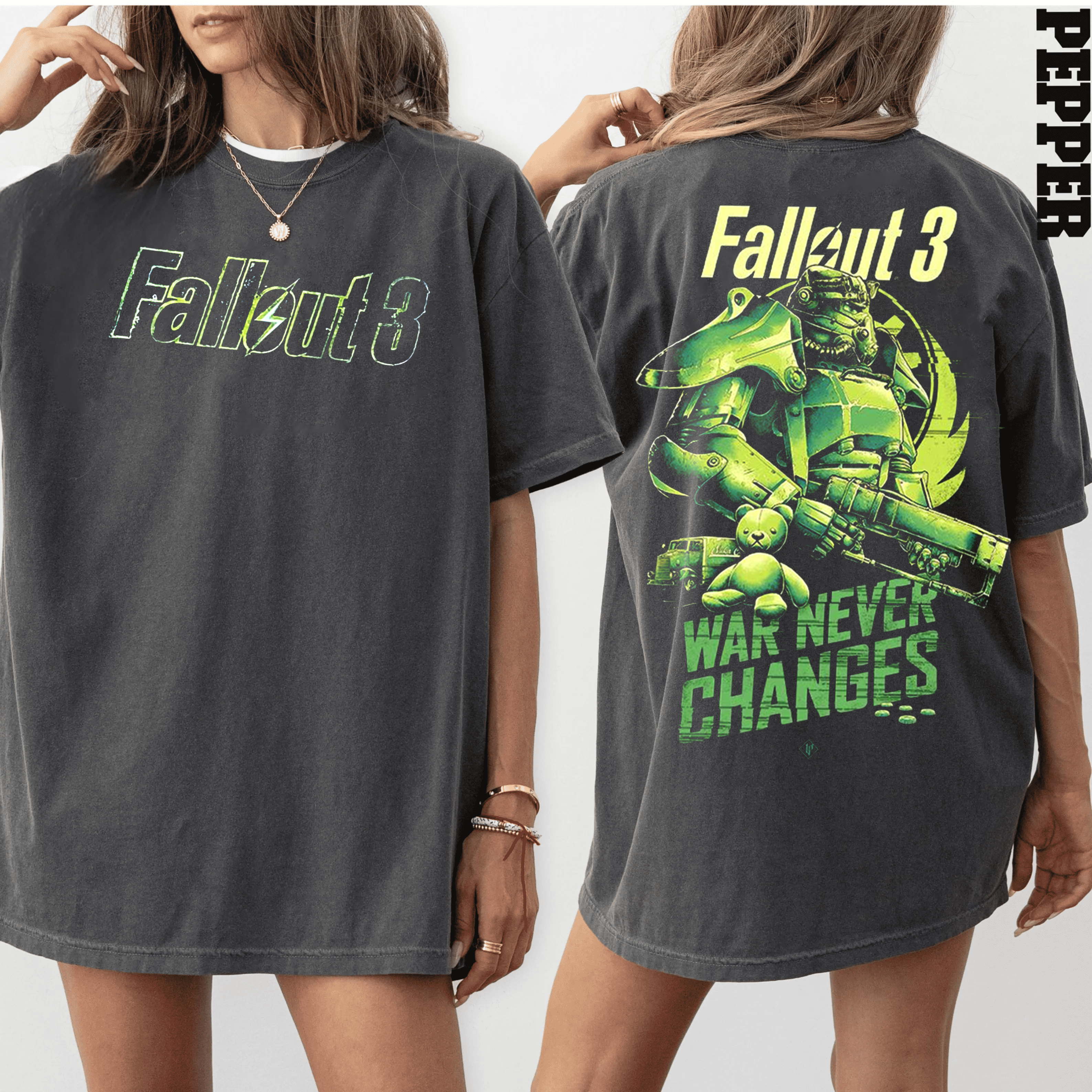 Fallout 3 War Never Changes Unisex Washed T-Shirt