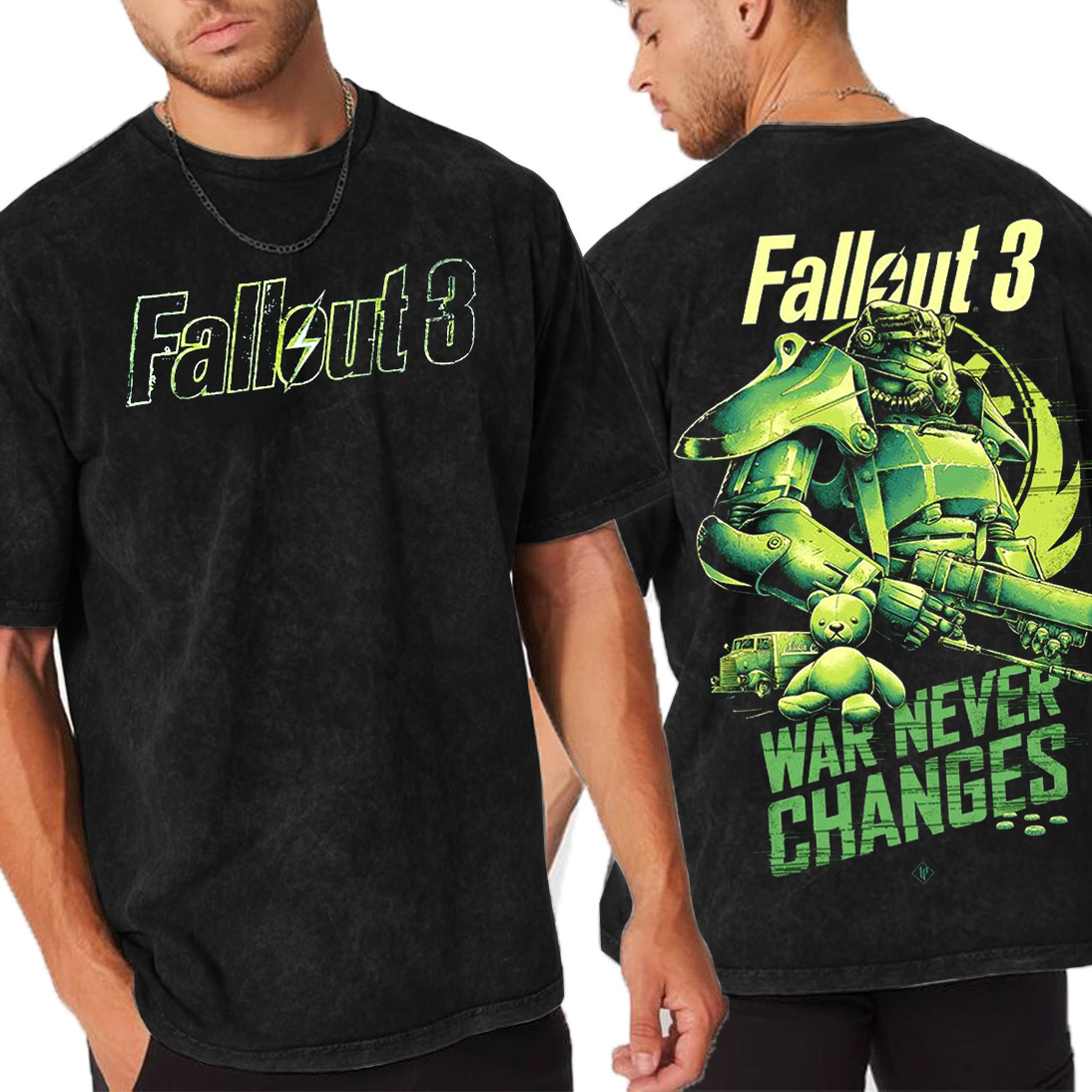 Fallout 3 War Never Changes Unisex Washed T-Shirt