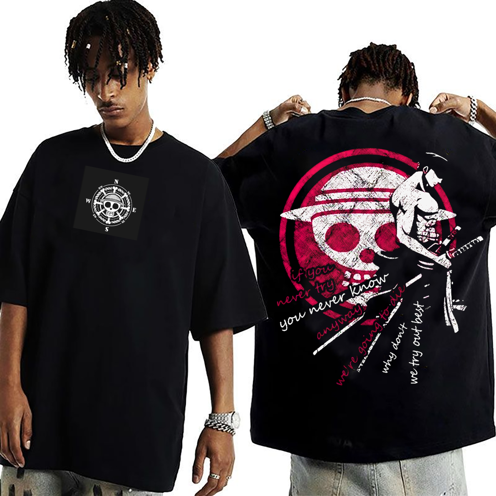Zoro Asura vintage,One Piece Anime Unisex Washed T-Shirt