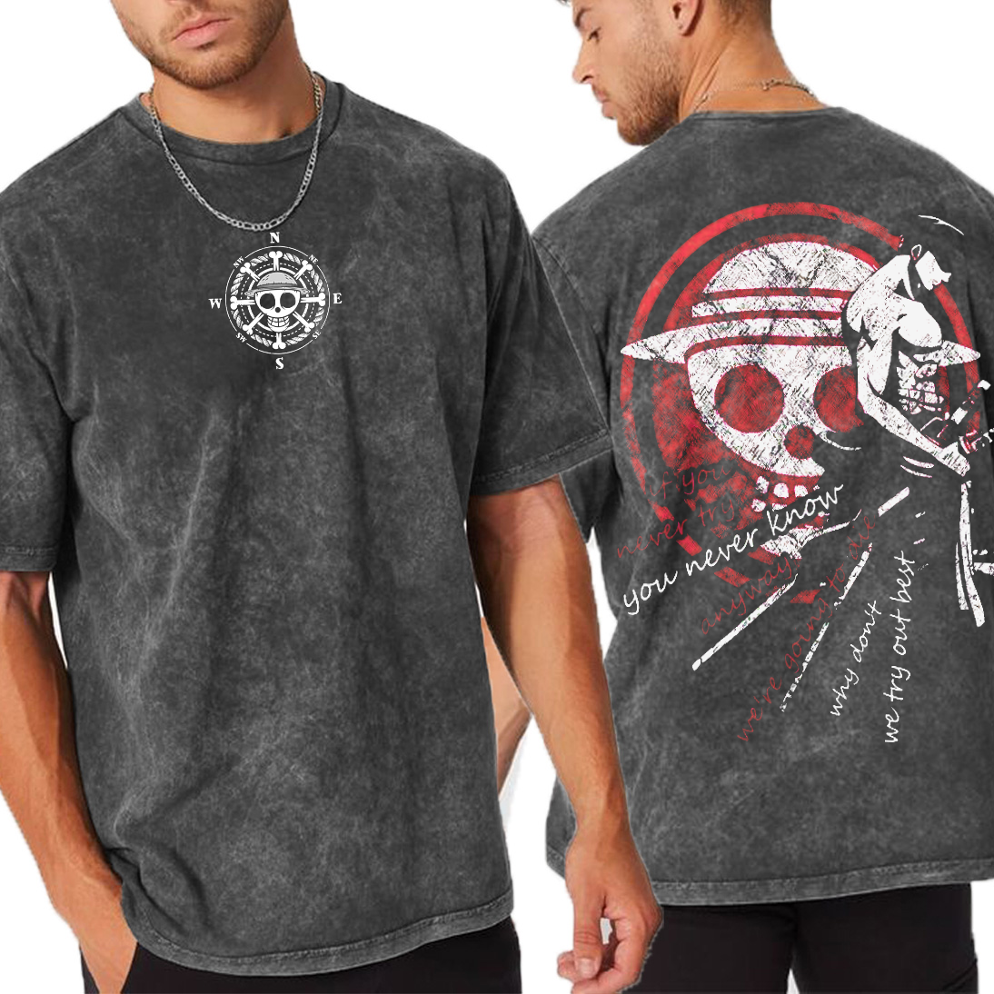 Zoro Asura vintage,One Piece Anime Unisex Washed T-Shirt