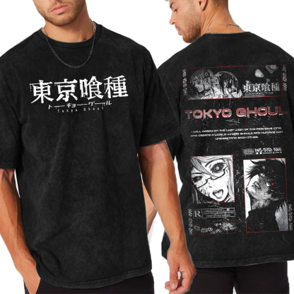 Ken Kaneki,Tokyo Ghoul Anime Unisex Washed T-Shirt