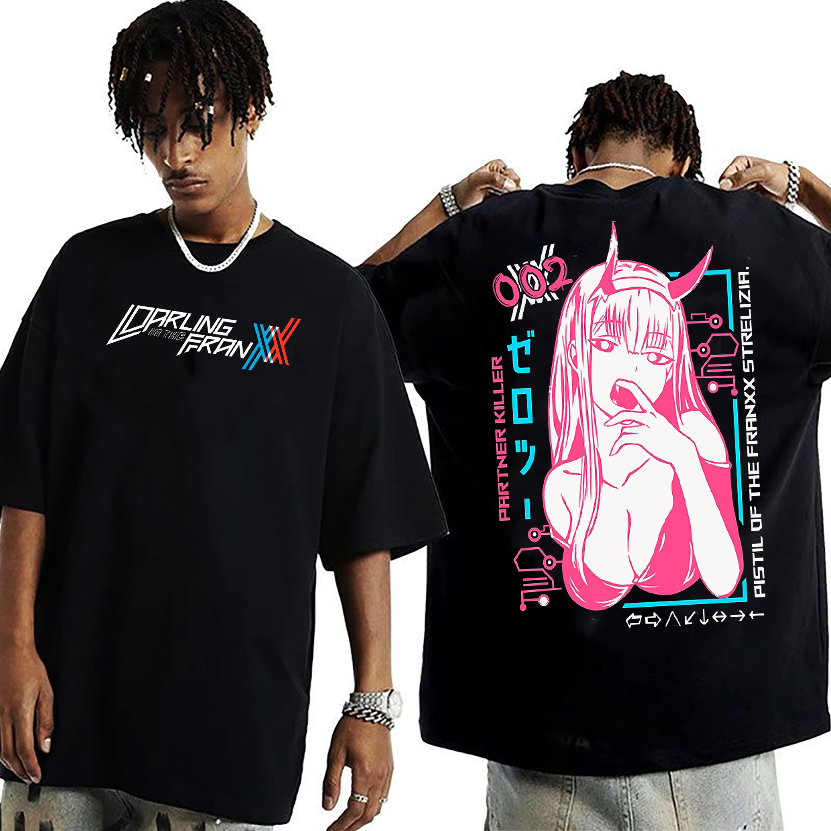 Zero Two,Darling in the Franxx Unisex Washed T-Shirt