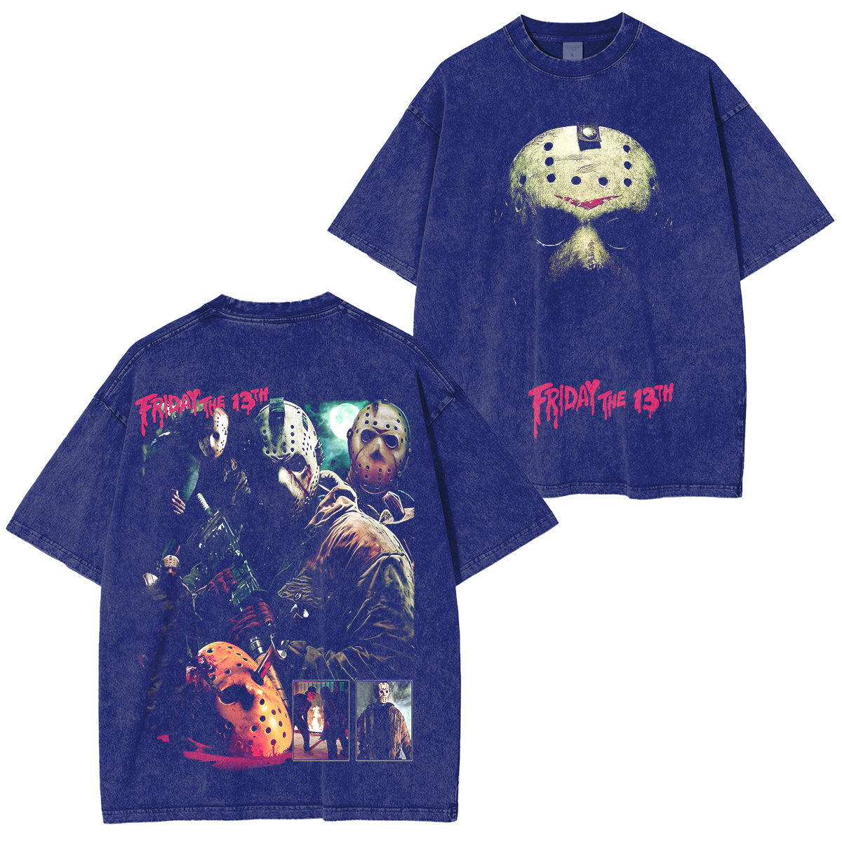 Jason Voorhees Friday the 13th, Halloween Unisex Washed T-Shirt