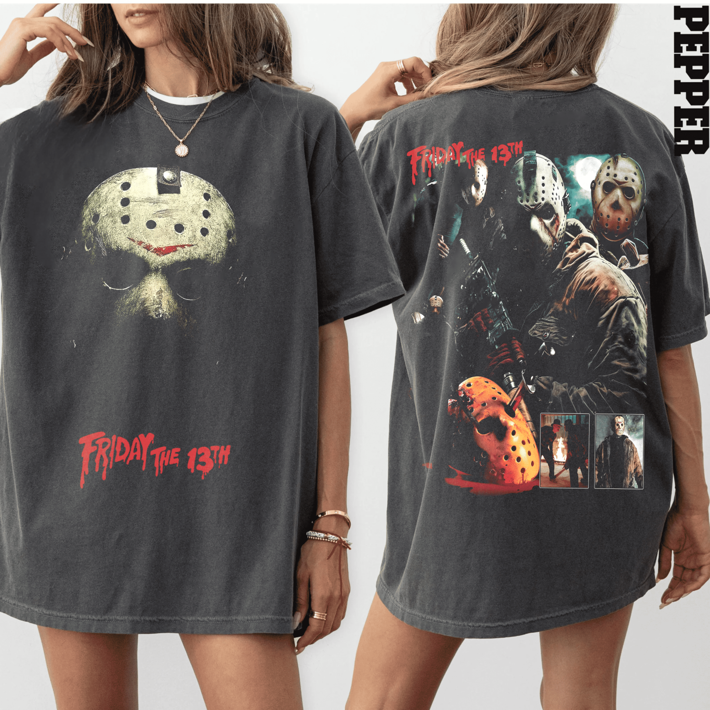 Jason Voorhees Friday the 13th, Halloween Unisex Washed T-Shirt