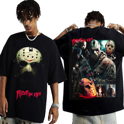 Jason Voorhees Friday the 13th, Halloween Unisex Washed T-Shirt