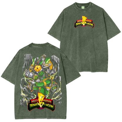 vintage Green Ranger  Unisex Washed T-Shirt