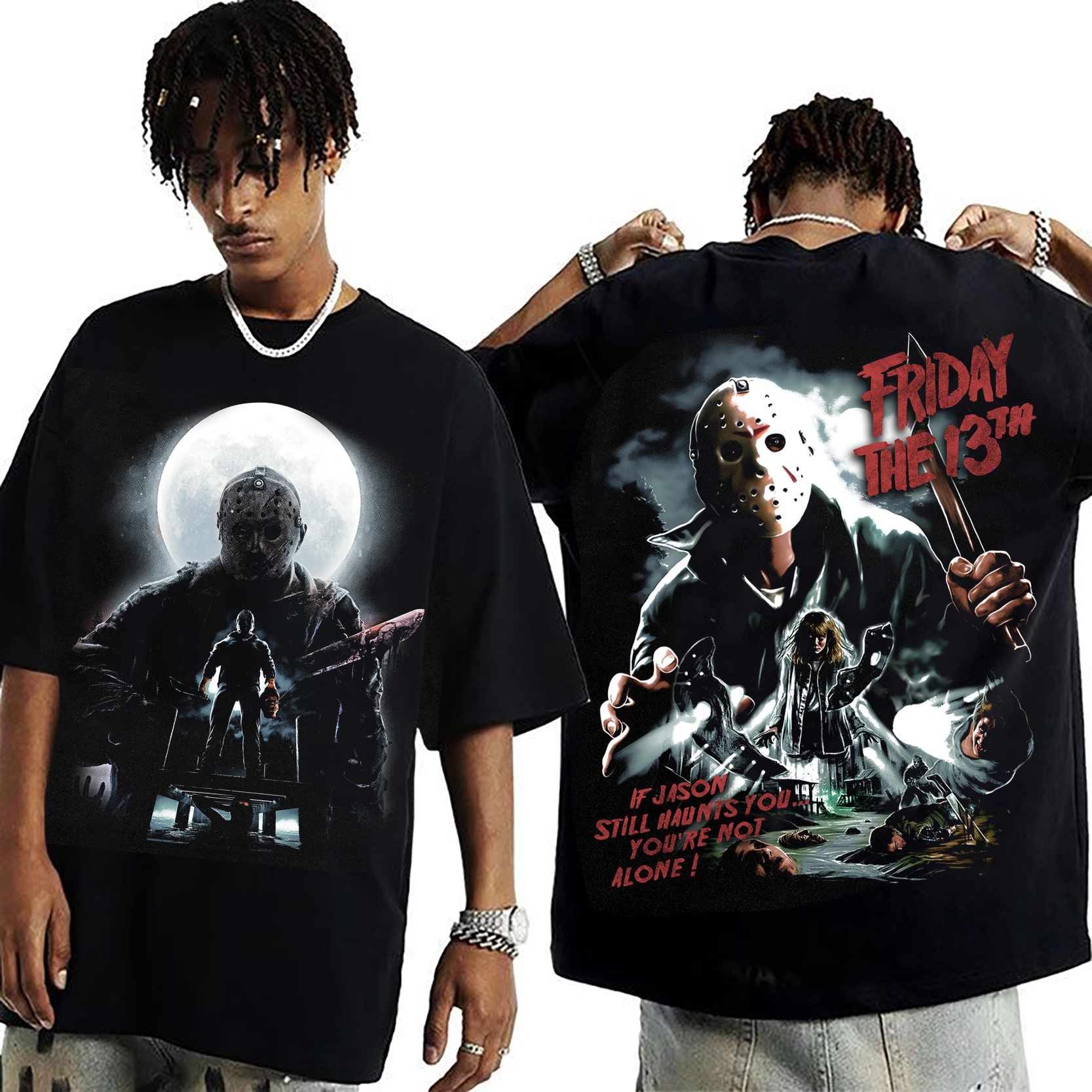 Friday the 13th, Halloween Unisex Washed T-Shirt