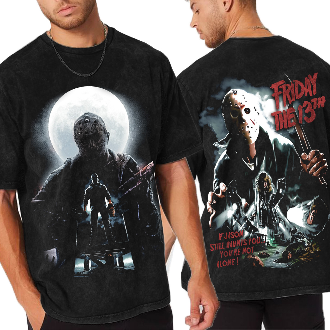 Friday the 13th, Halloween Unisex Washed T-Shirt