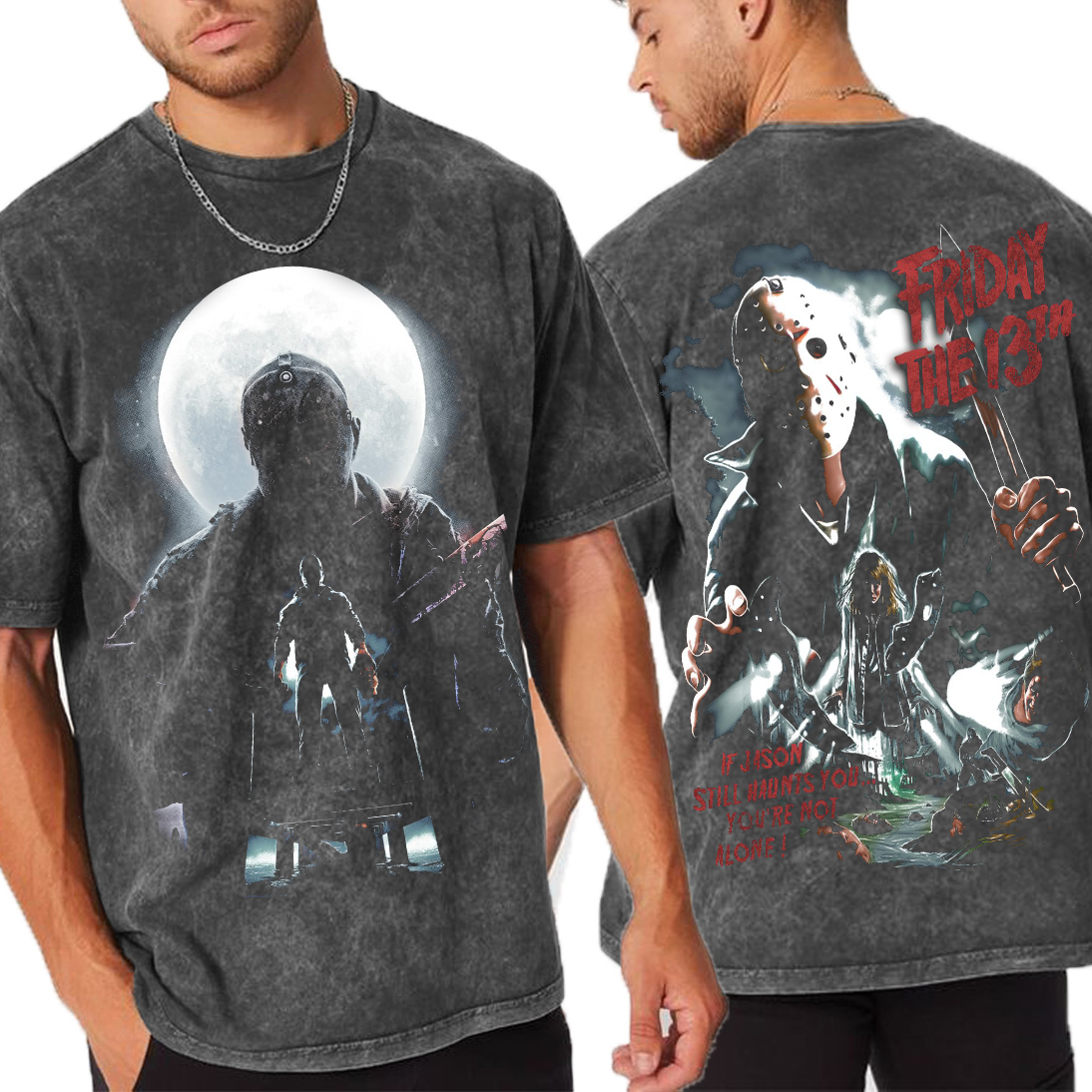 Friday the 13th, Halloween Unisex Washed T-Shirt