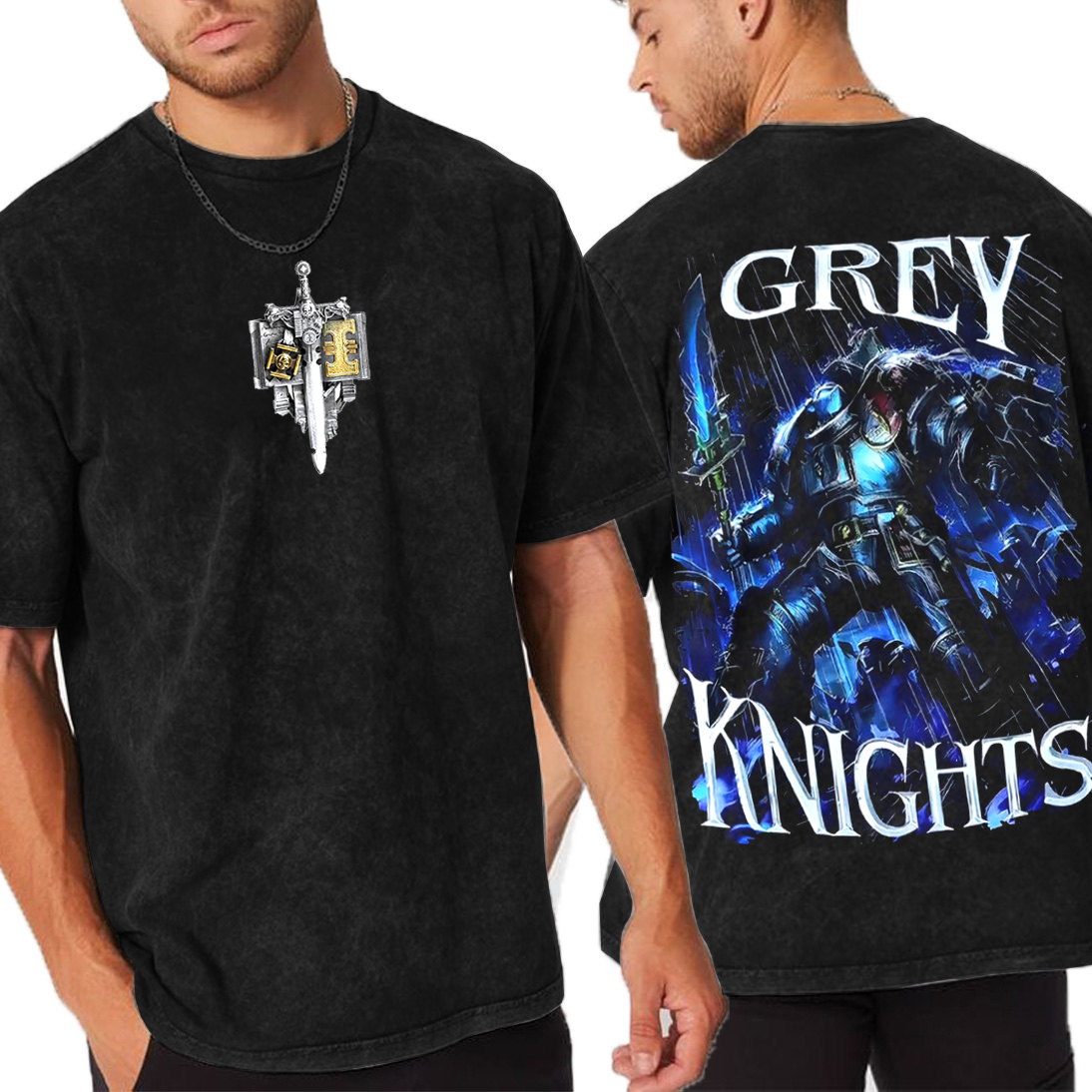 Warhammer 40K Grey Knights  Unisex Washed T-Shirt