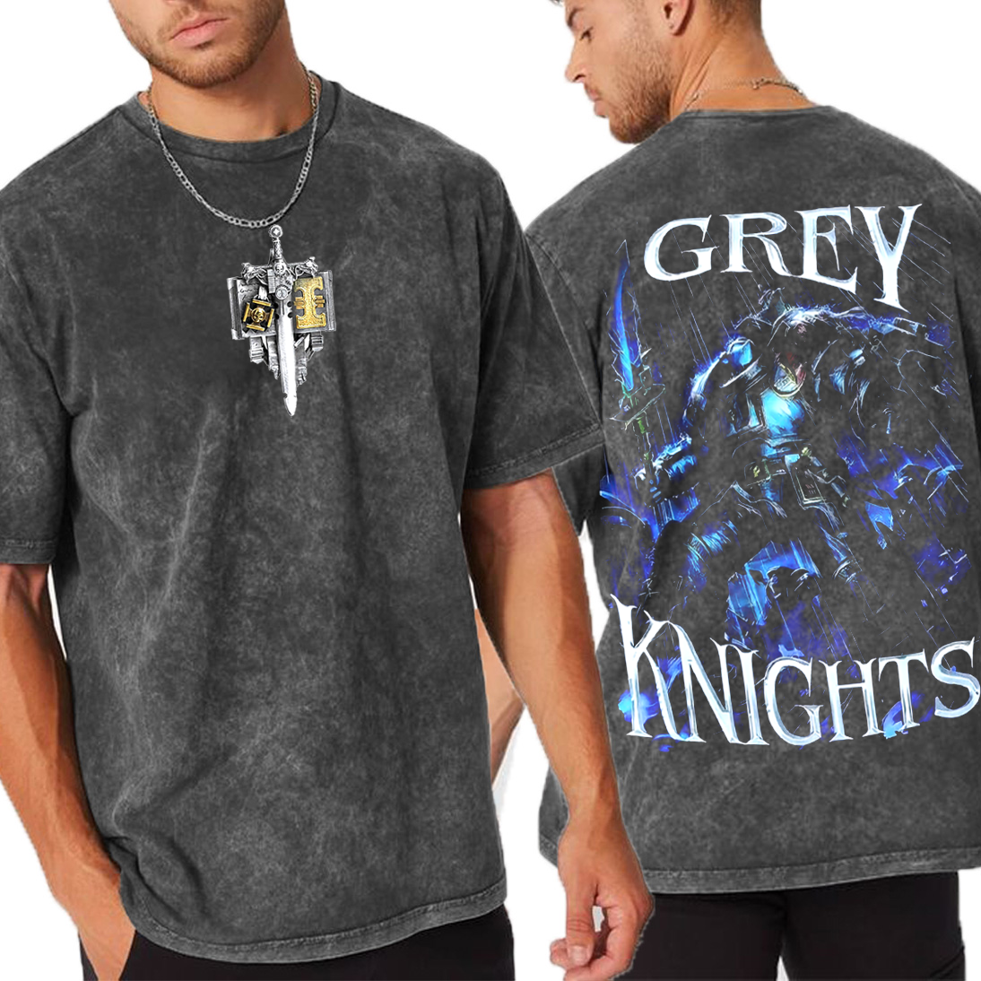 Warhammer 40K Grey Knights  Unisex Washed T-Shirt