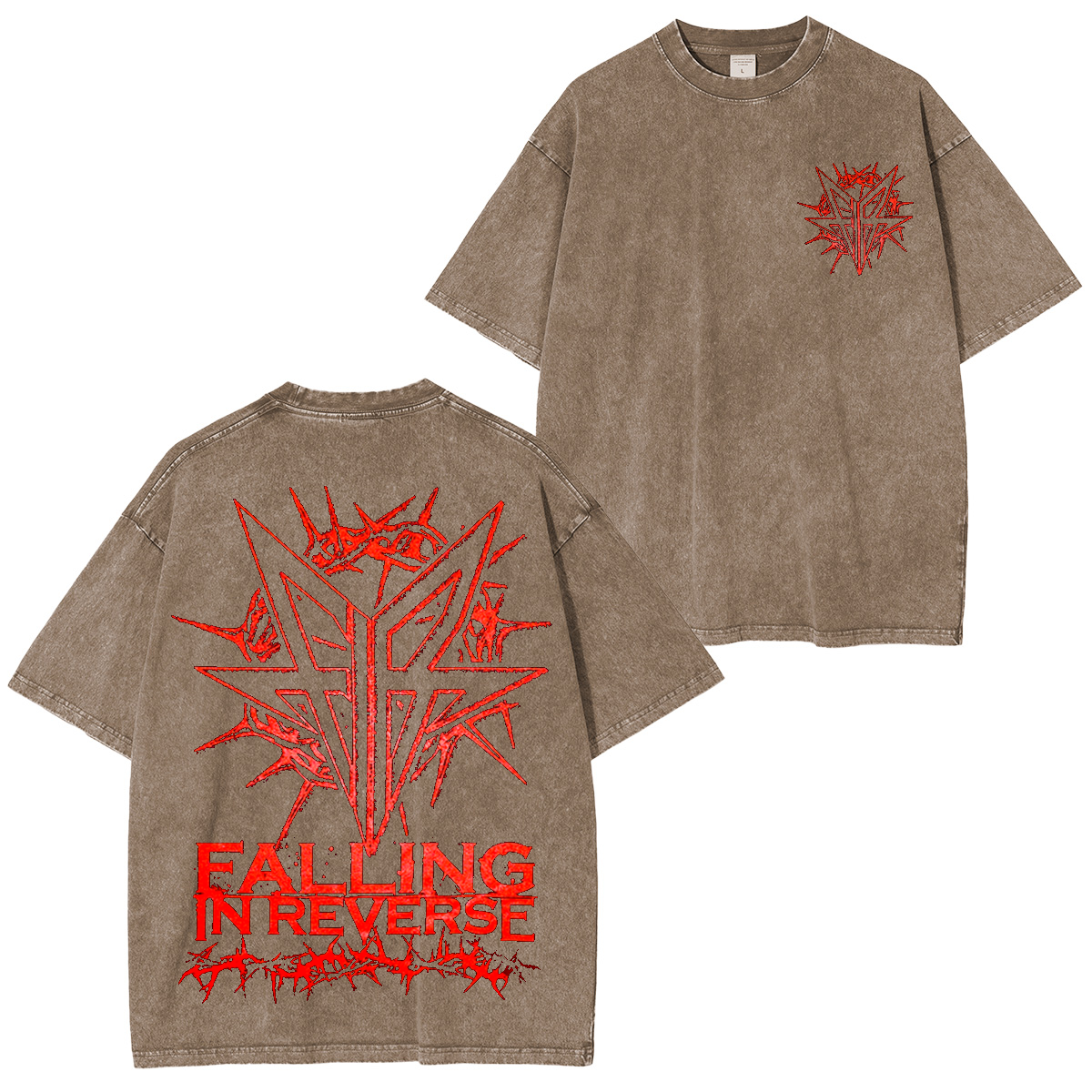 Falling In Reverse Heavy Metal Band  Unisex Washed T-Shirt