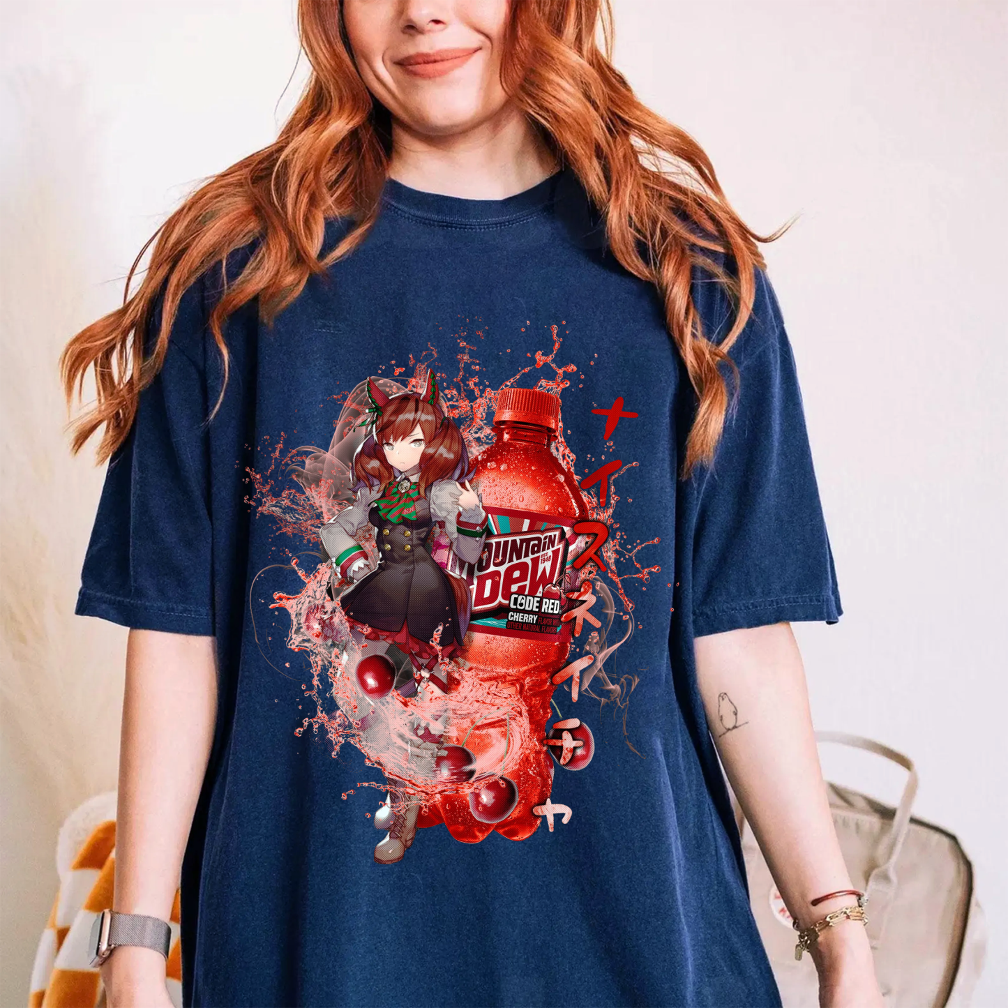 Nature Uma Musume Mountain Dew Code Red Cherry Soda Unisex T-shirt/Crewneck/Hoodie