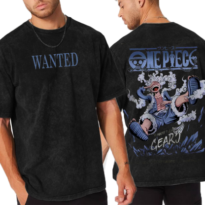 One Piece Vintage Anime Unisex Washed T-Shirt
