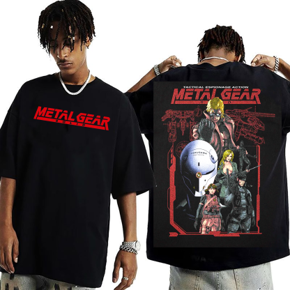 Metal Gear Solid Tactical Red Snake Unisex Washed T-Shirt