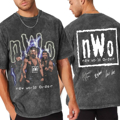 WWE NEW WORLD nWo  Unisex Washed T-Shirt
