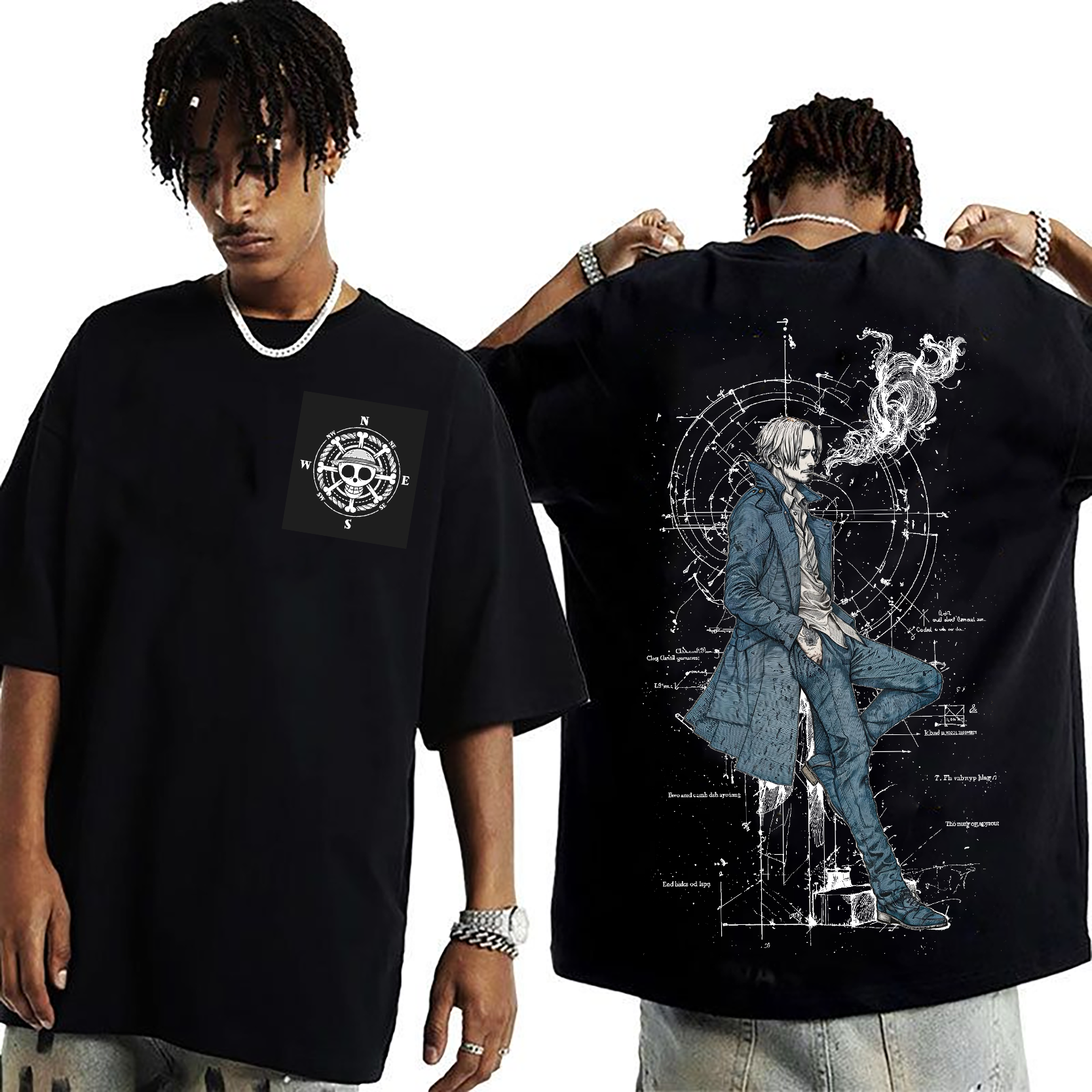 Sanji,One Piece Amine Unisex Washed T-Shirt