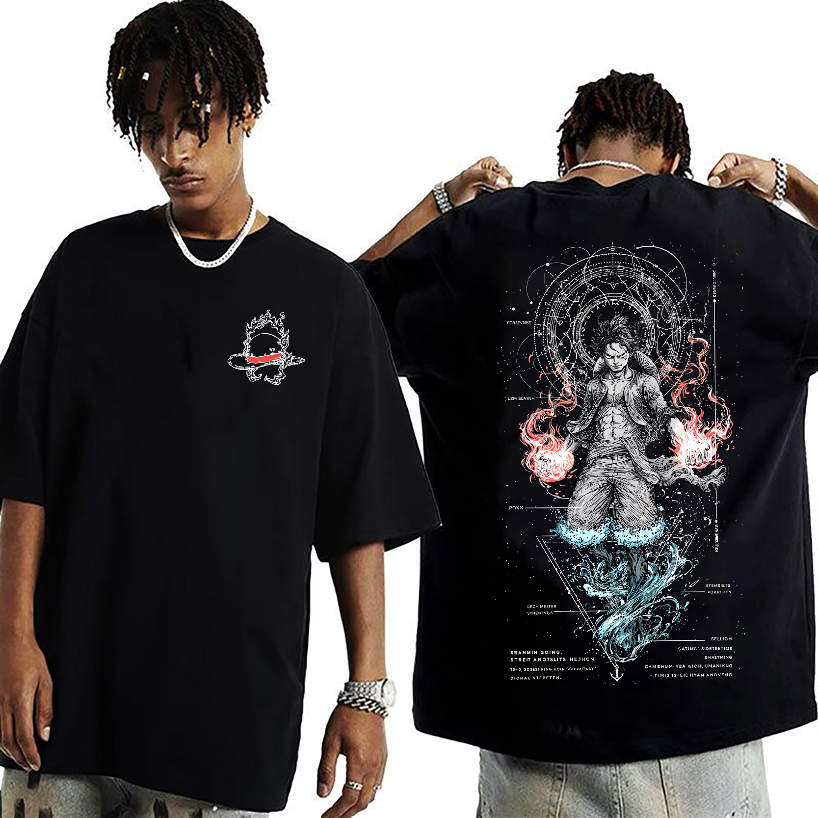 Luffy,One Piece Amine Unisex Washed T-Shirt