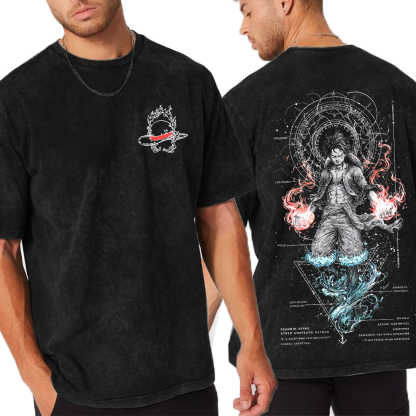Luffy,One Piece Amine Unisex Washed T-Shirt