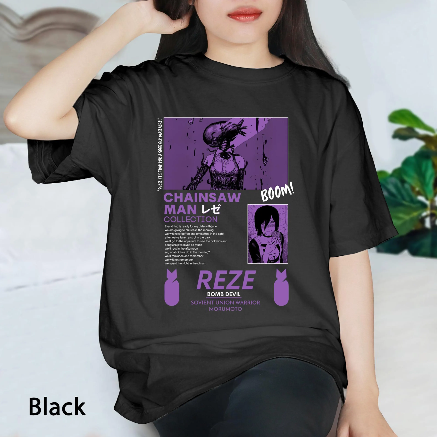 Chainsaw Man Reze Anime Unisex T-shirt/Crewneck/Hoodie