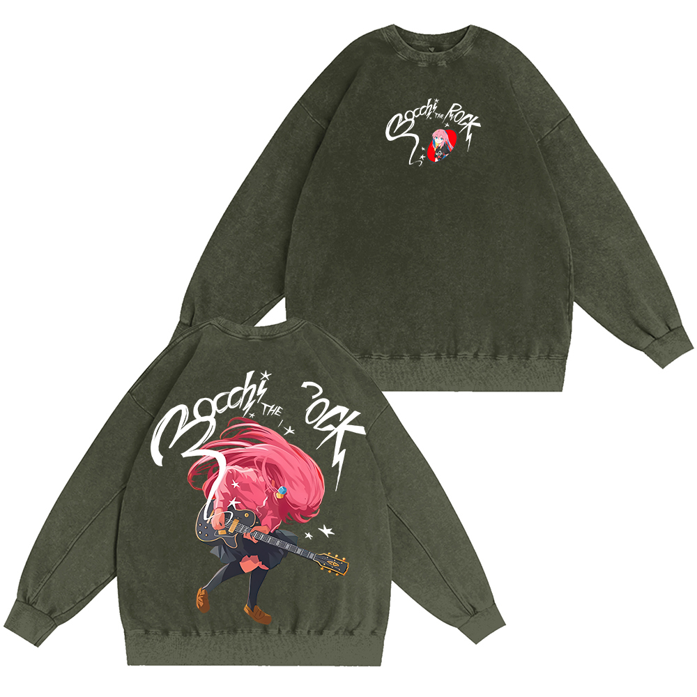 Bocchitherock Unisex Washed Crewneck Sweatshirt