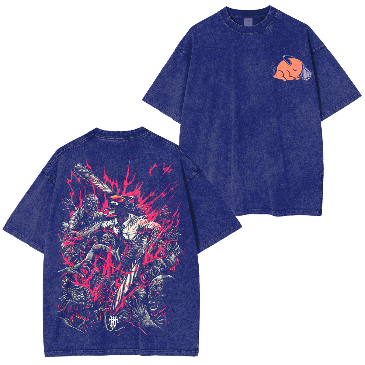 Chainsaw Man Anime Unisex Washed T-Shirt