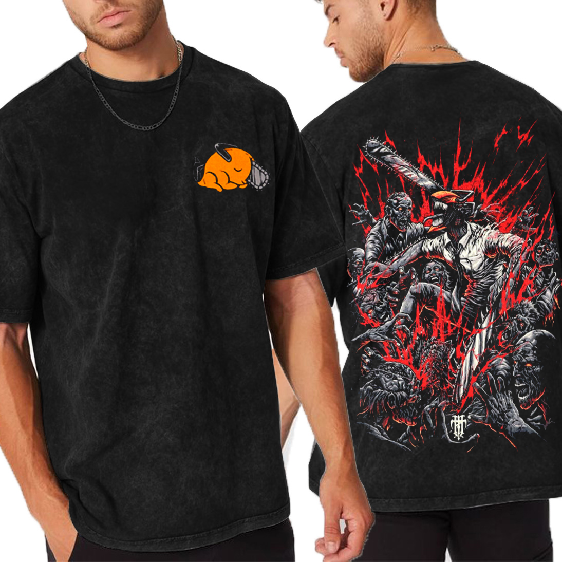 Chainsaw Man Anime Unisex Washed T-Shirt