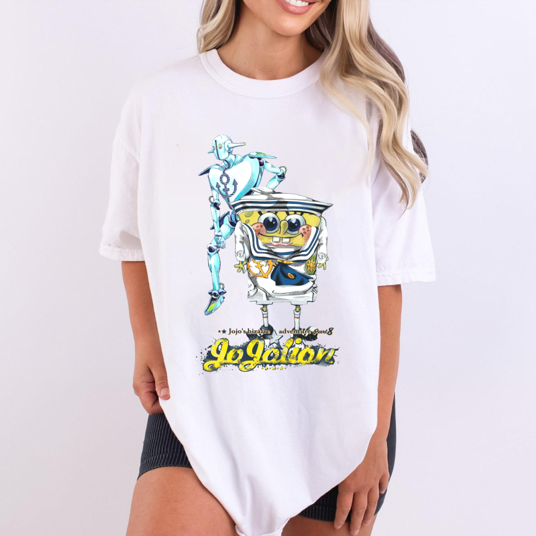 Sponge Jojo Anime Unisex T-shirt/Crewneck/Hoodie