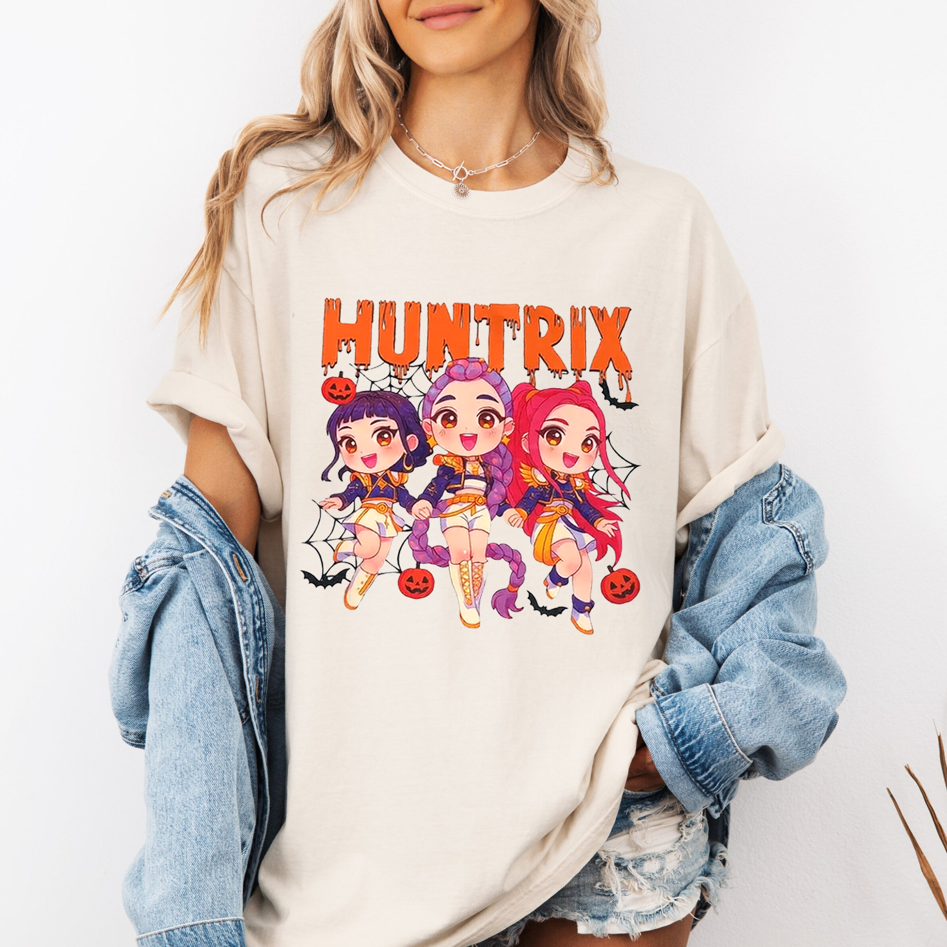Cute Huntrix Halloween,Kpop Demon Hunter Anime Unisex T-shirt/Crewneck/Hoodie