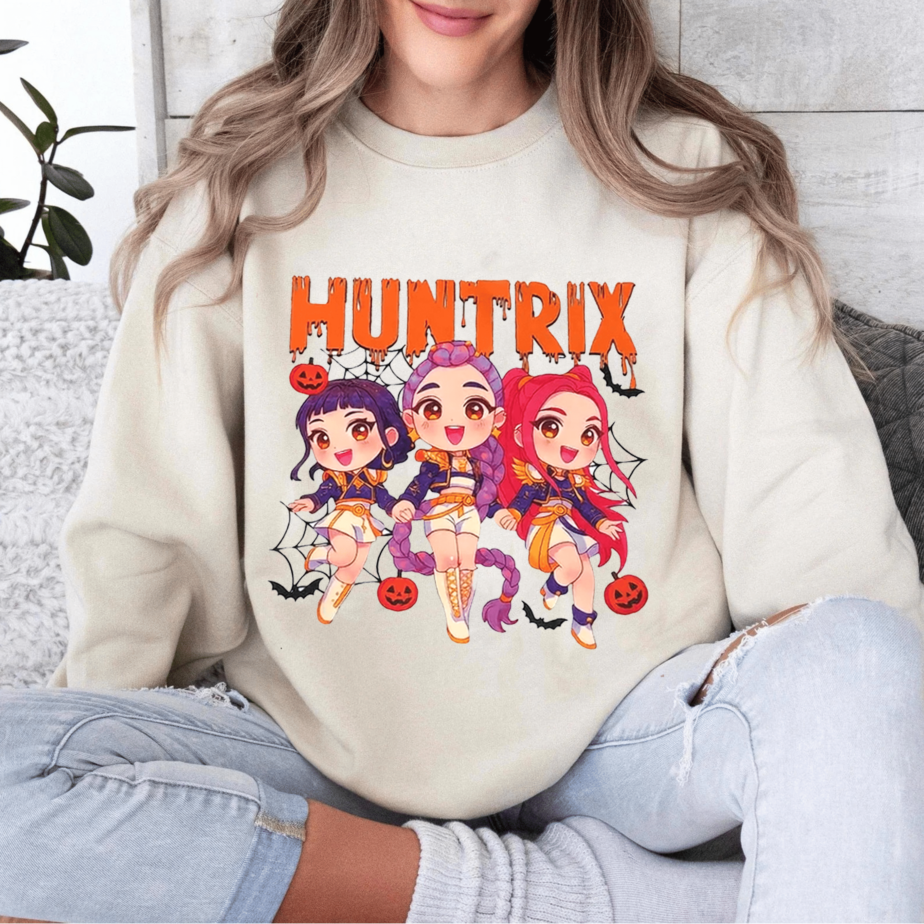Cute Huntrix Halloween,Kpop Demon Hunter Anime Unisex T-shirt/Crewneck/Hoodie