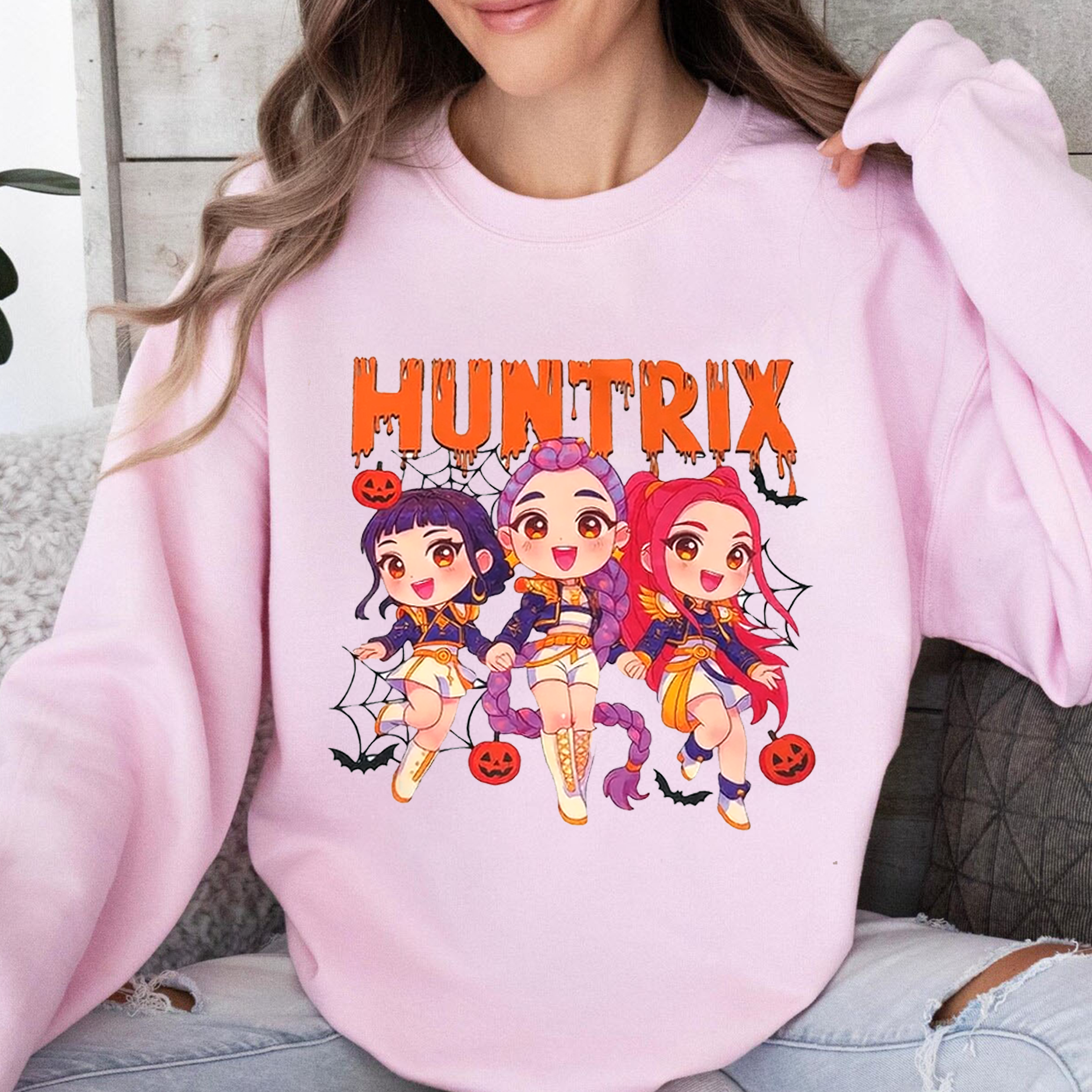 Cute Huntrix Halloween,Kpop Demon Hunter Anime Unisex T-shirt/Crewneck/Hoodie