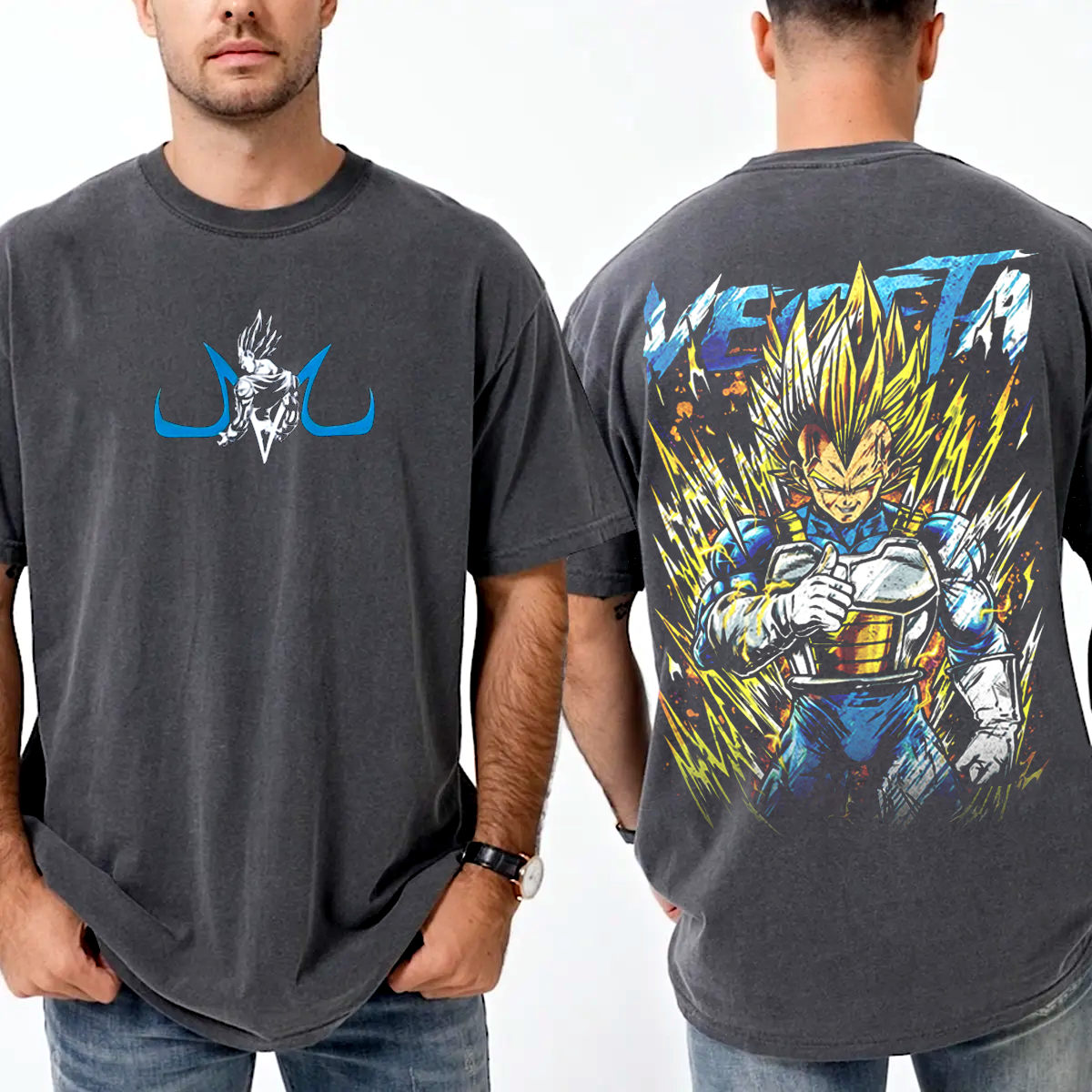 "Majin Vegeta V2 Water Blue"Dragon Ballll Retro T-shirt/Crewneck/Hoodie