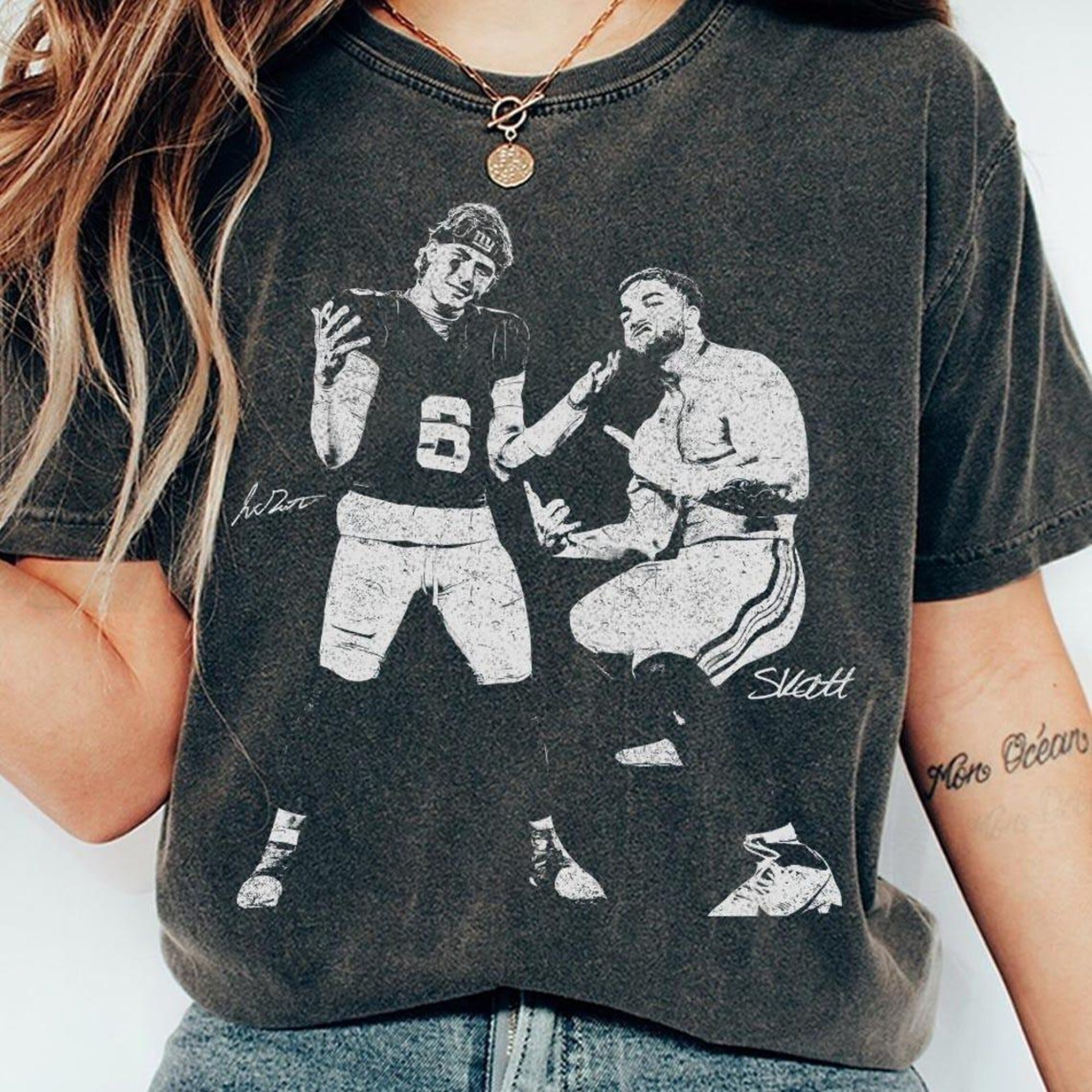Jaxson Dart & Cam Skattebo Step Brothers Vintage T-shirt/Crewneck/Hoodie