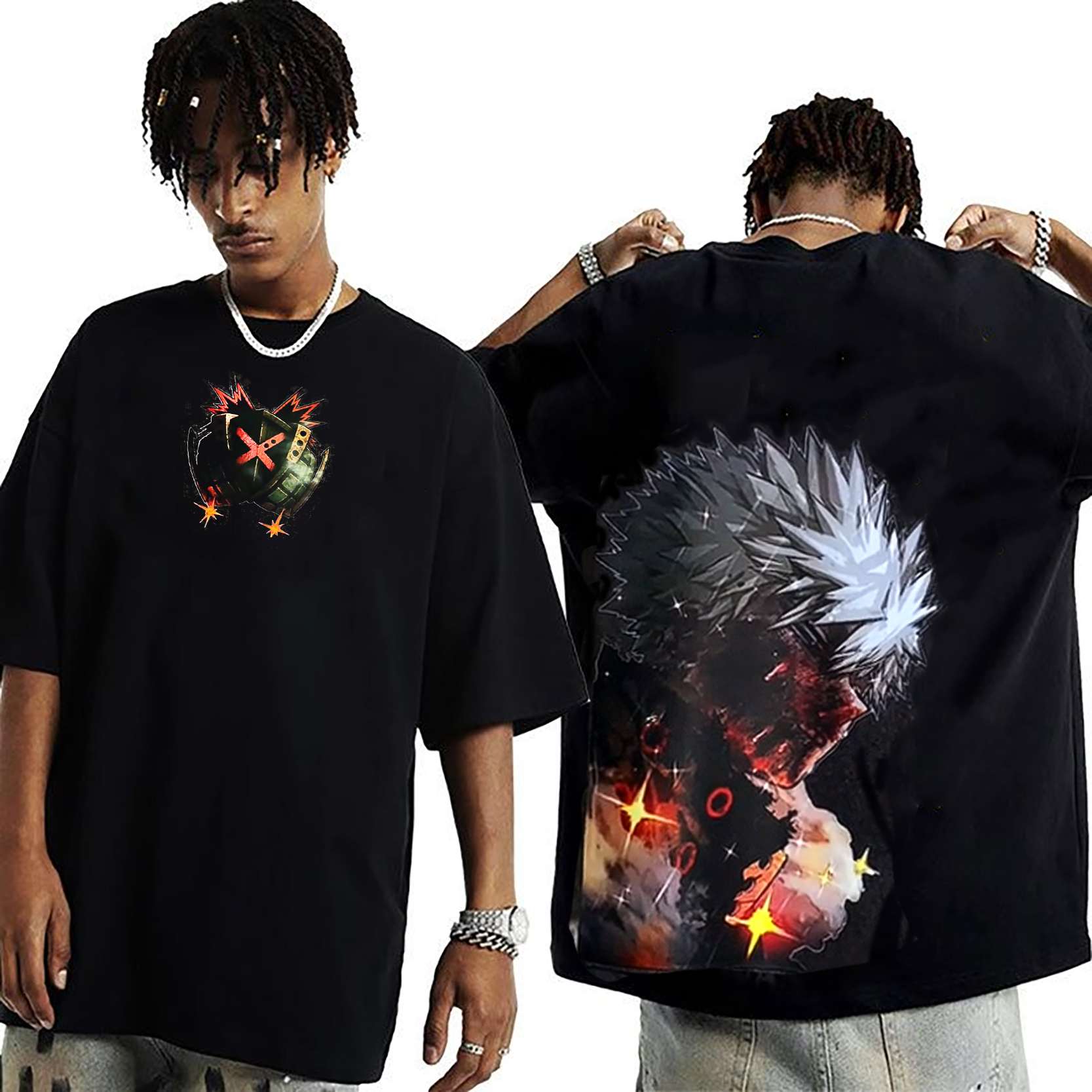 Bakugou Katsuki Retro 2 Face  T-shirt/Crewneck/Hoodie
