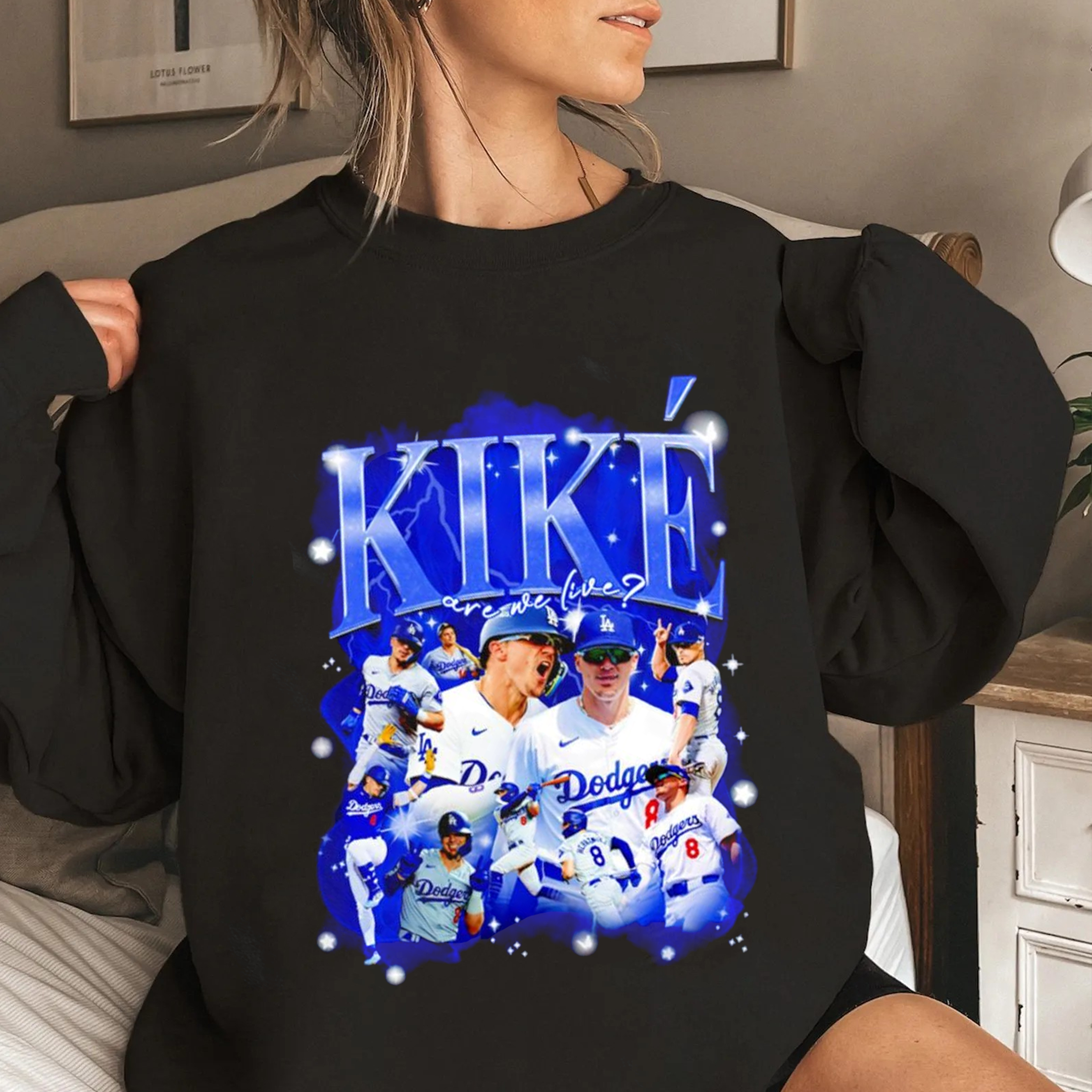 Kik�� Hernandez Bootleg Los Angeles Dodgers baseball T-shirt/Crewneck/Hoodie