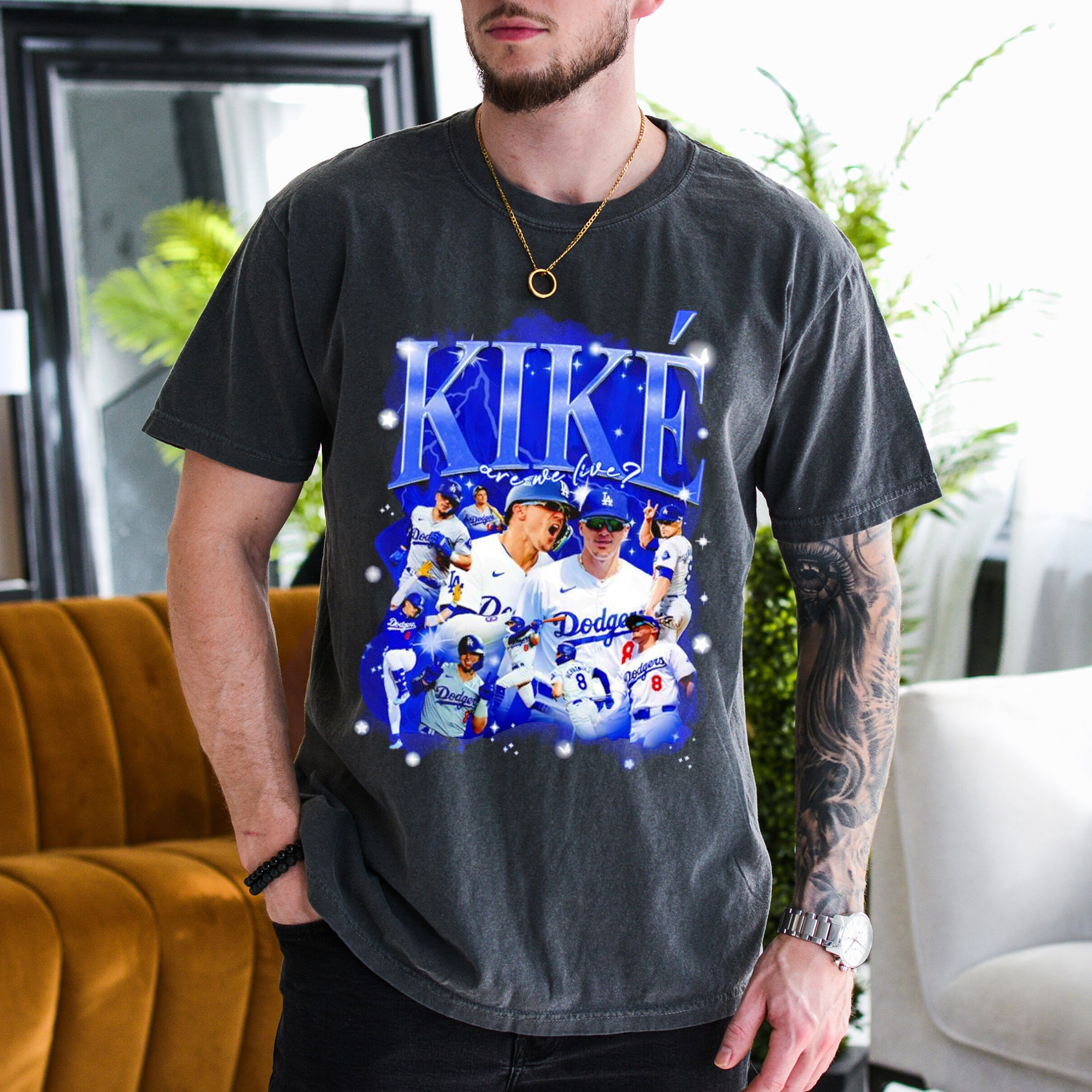 Kik�� Hernandez Bootleg Los Angeles Dodgers baseball T-shirt/Crewneck/Hoodie