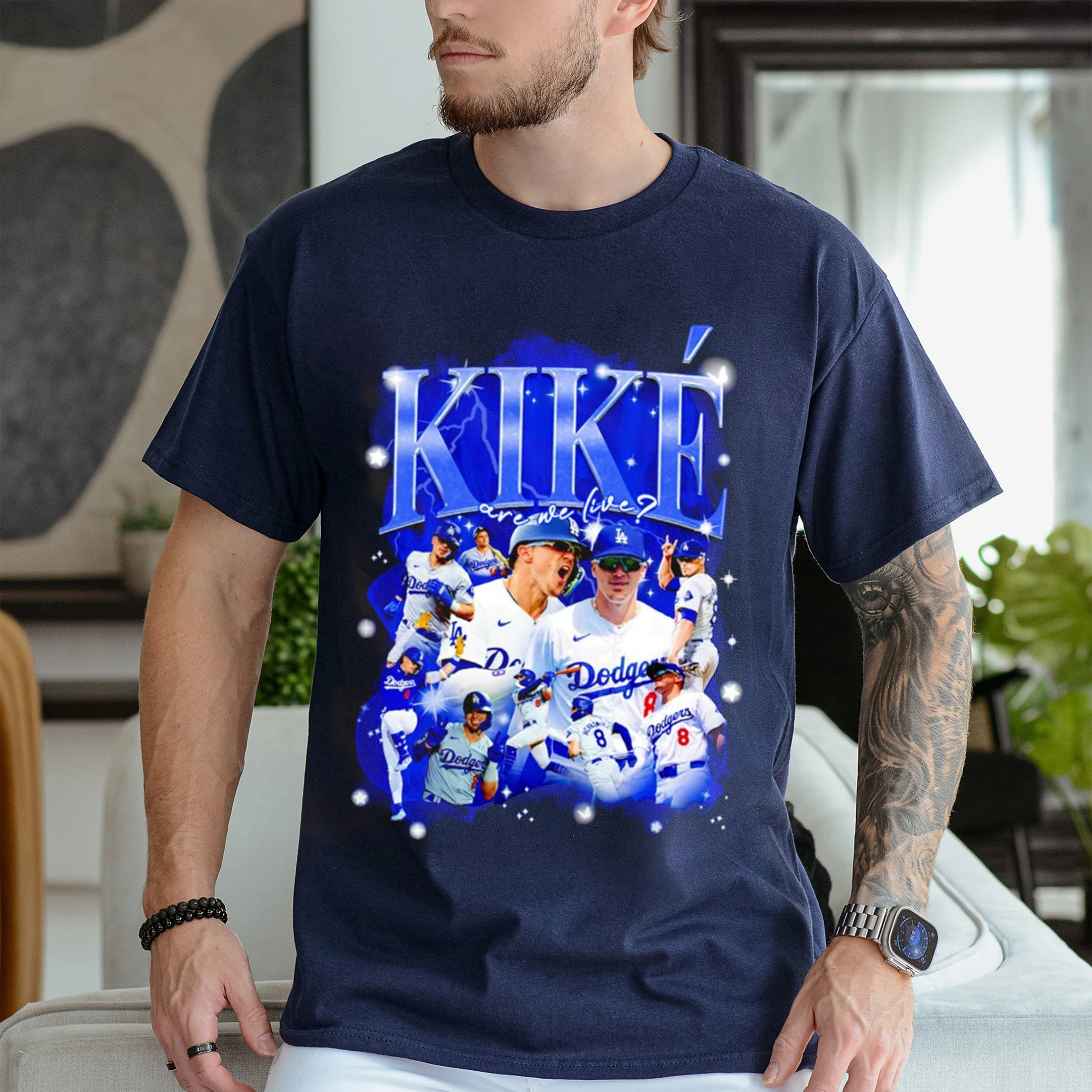Kik�� Hernandez Bootleg Los Angeles Dodgers baseball T-shirt/Crewneck/Hoodie